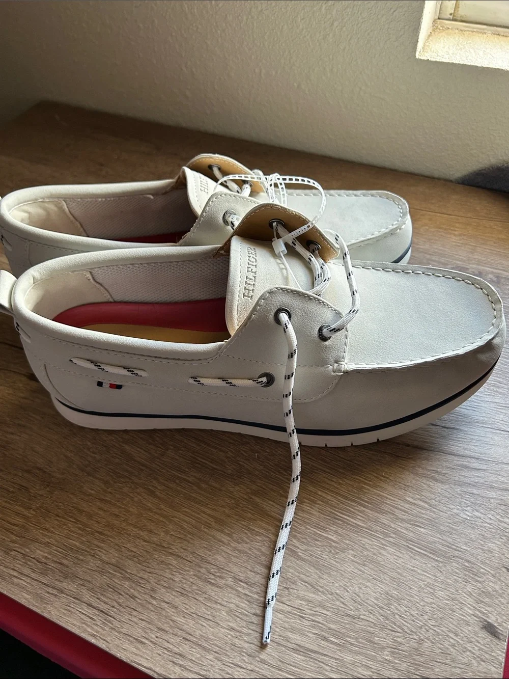 NWOT Men's Casual Boat Shoe in Beige - Lace-Up Slip-On